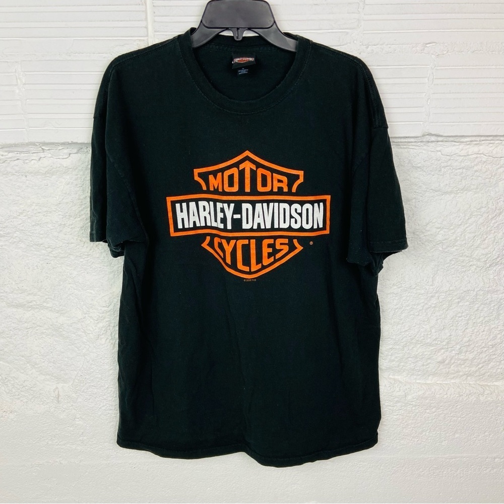 HARLEY DAVIDSON black Wisconsin cotton short sleeve shirt size XL - Picture 9 of 11